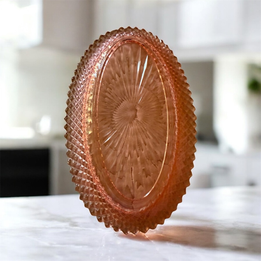 Vintage Anchor Hocking Miss America Pink Depression Glass Celery Dish - Picture 5 of 12
